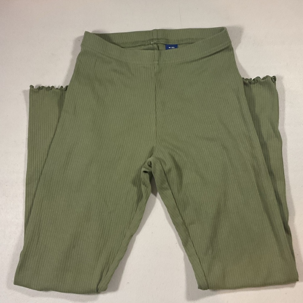 Old Navy Girls Ribbed Leggings in Olive
